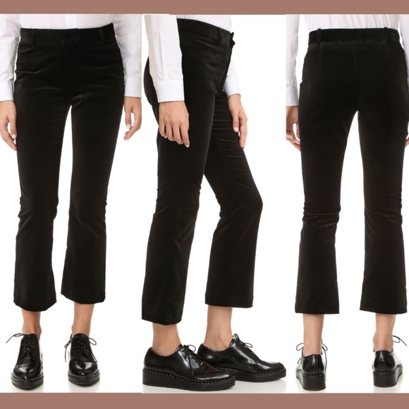 NWT FRAME le Crop Mini Boot High Rise Velvet‎ Pants in...
